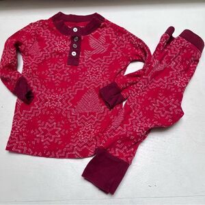 Hearth & Hand Magnolia Cotton Pajama Set for Baby Red 18 Months EUC